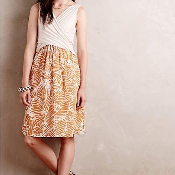 Anthropologie Lola cross wrap printed summer dress size small - Picture 1 of 8